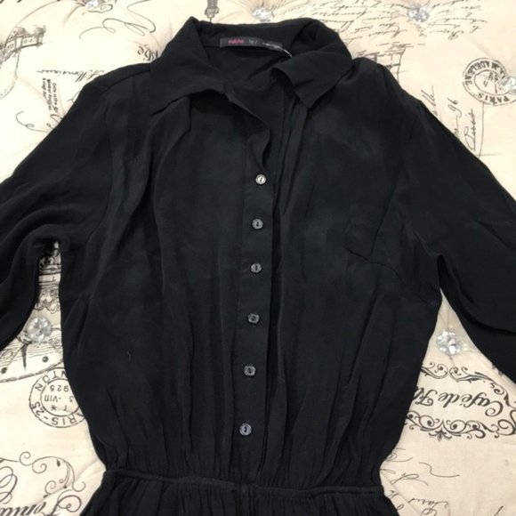 Fraiche By J Long Sleeve Button Front Jumpsuit - Picture 5 of 9